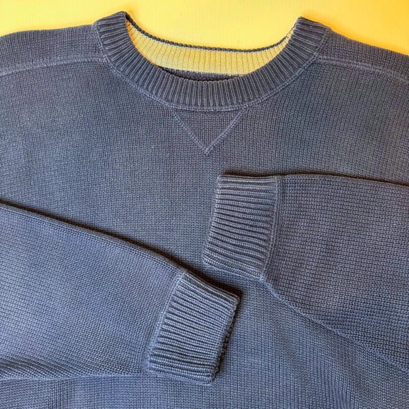 Vintage‎ Eddie Bauer Cotton Crew Neck Sweater Size L Classic Preppy Casual Knit - Picture 6 of 9
